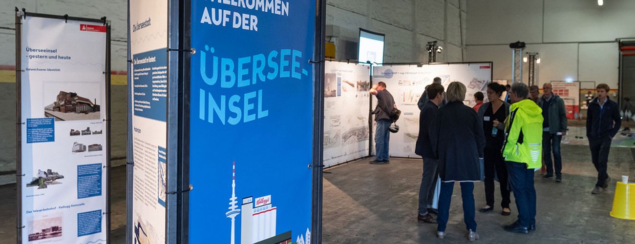 Erste Auftaktveranstaltung zum Beteiligungsverfahren "Gläserne Werkstatt Überseeinsel" - Quelle: WFB / Jan Rathke