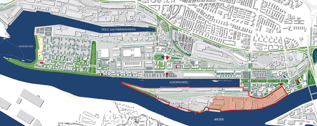 Plan of the south side of the Europahafen