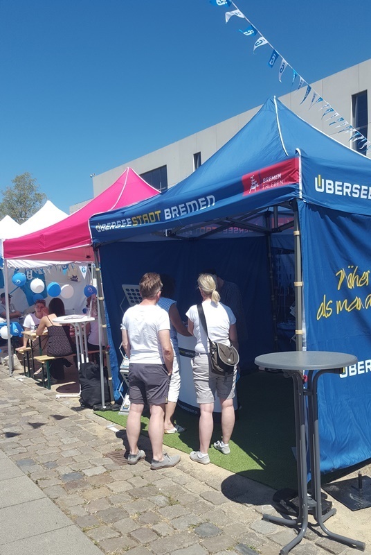 Das Überseestadt Infozelt