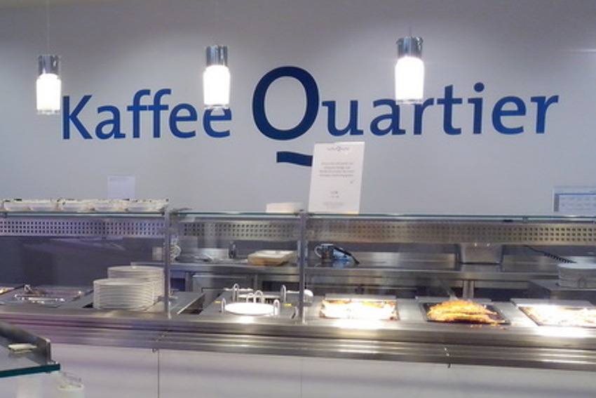 Innenansicht der Kaffee-Quartier-Kantine