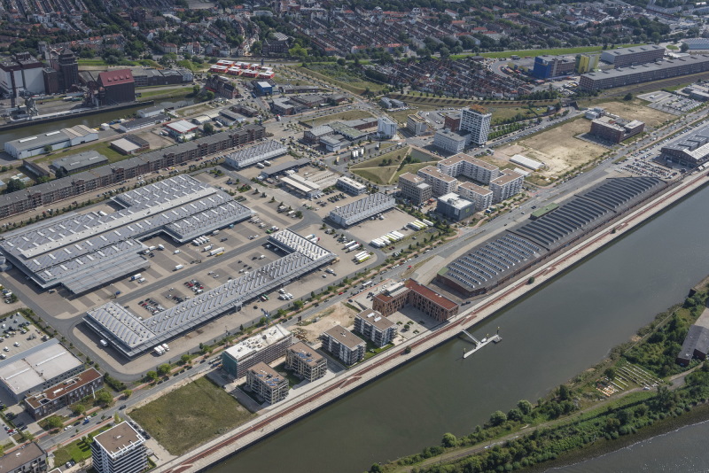 Luftaufnahme vom Vierten Baufeld, westlicher Schuppen 3 Luftaufnahme vom Vierten Baufeld, westlicher Schuppen 3