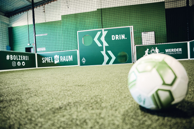 Die Bolzerei von Werder Bremen in der Überseestadt Die Bolzerei von Werder Bremen in der Überseestadt