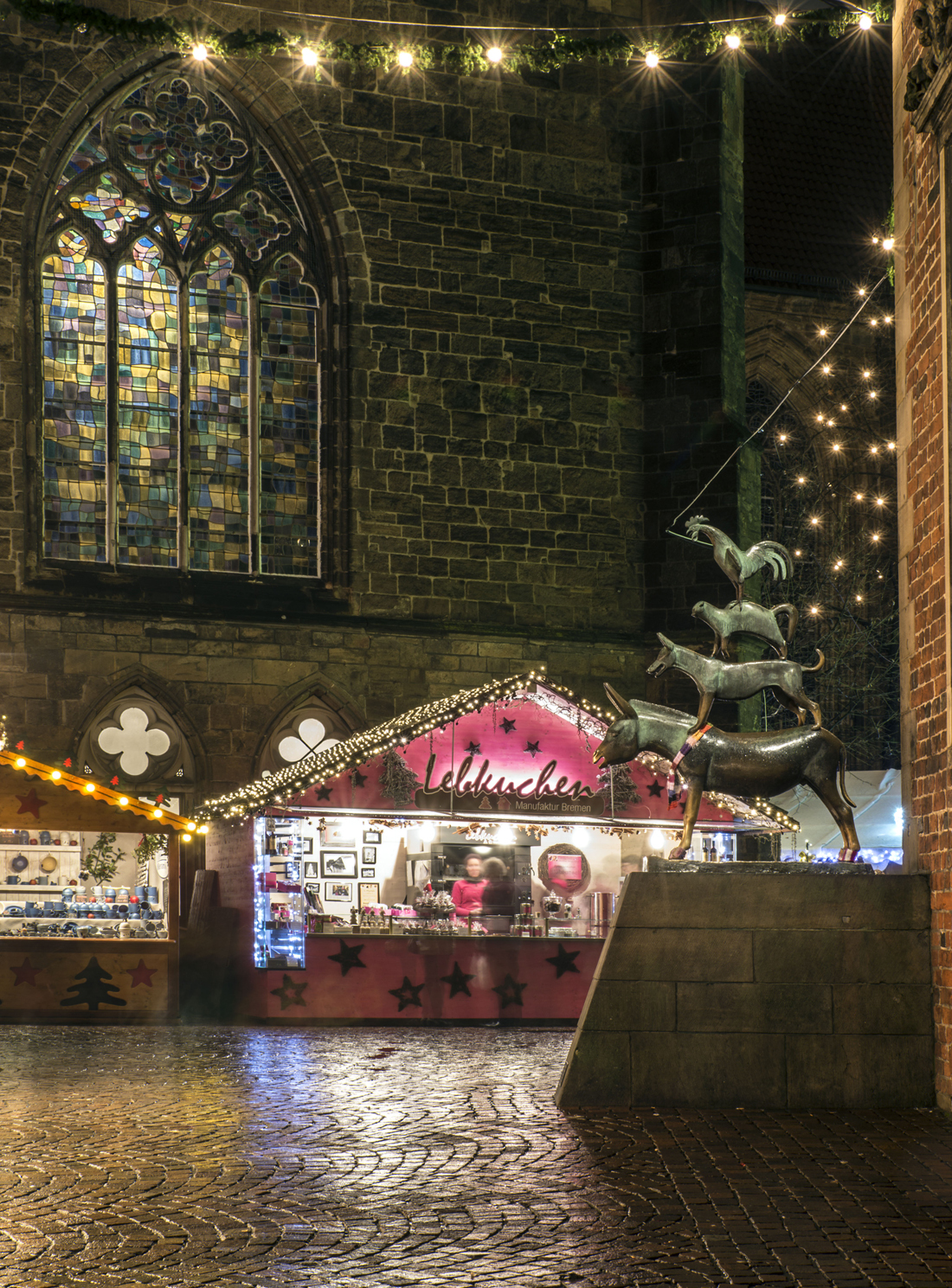 Lebkuchenstand der Firma Manke & Cioldewey auf dem Weihnachtsmarkt