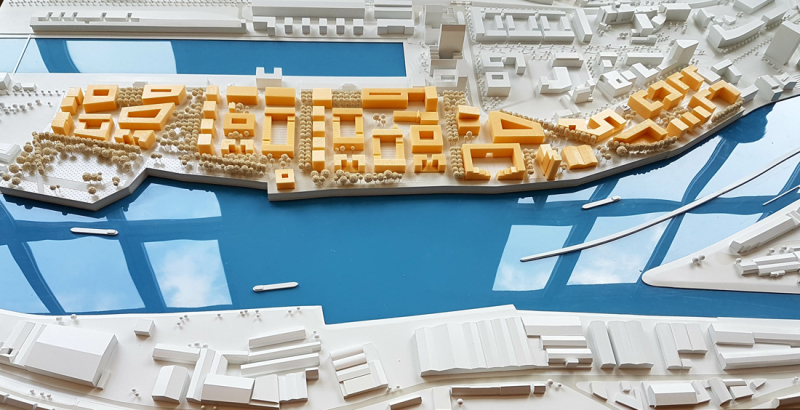 Modell zur Quartiersentwicklung Überseeinsel 