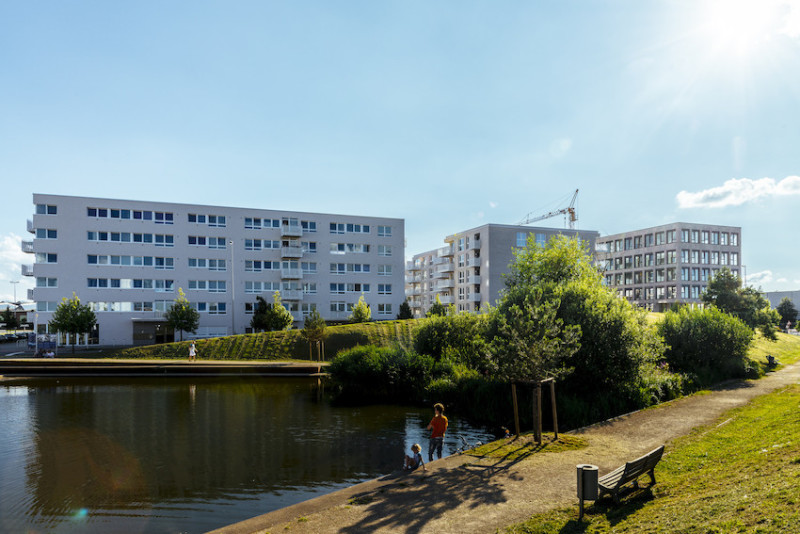 Das Franz-Pieper-Karree in der Überseestadt Das Franz-Pieper-Karree in der Überseestadt