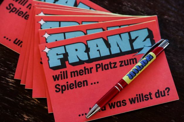 Postkarten und Werbemittel zum Beteiligungsprozesss "Hilde & Franz"