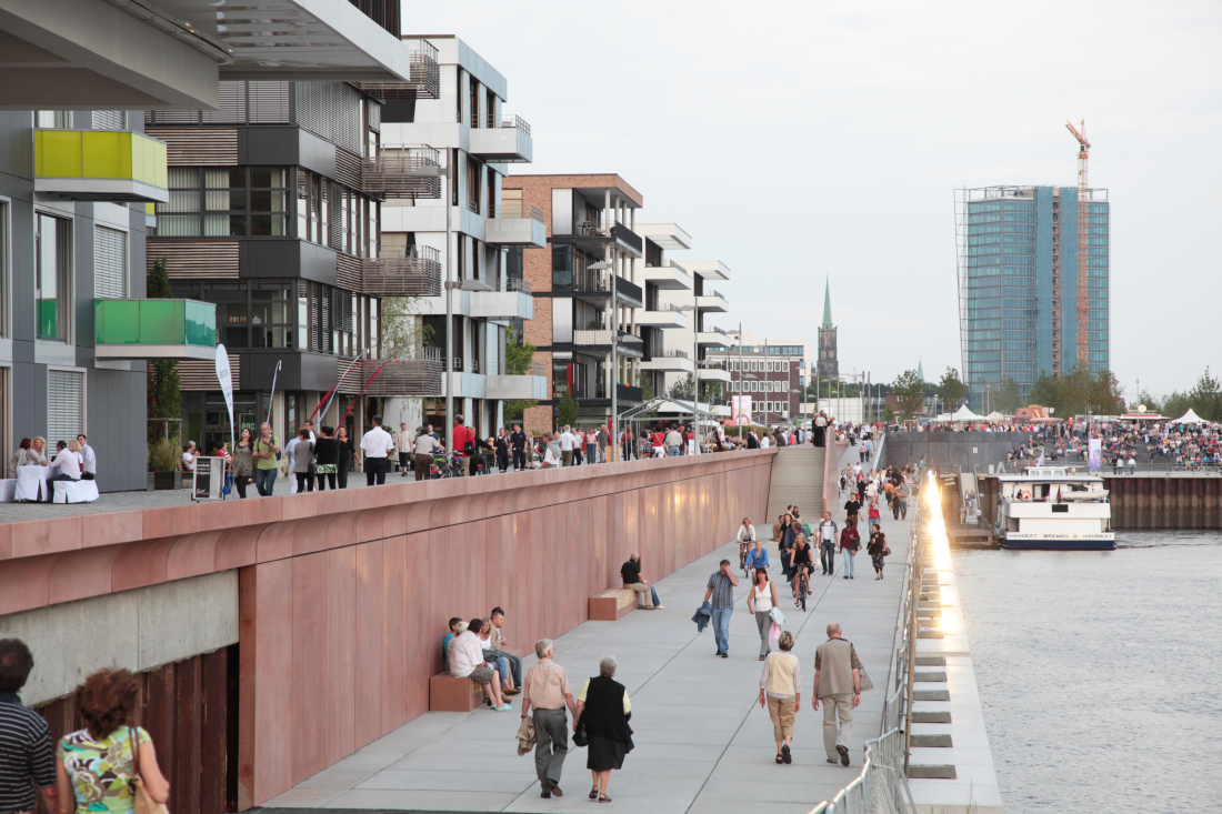 Promenade am Europahafen