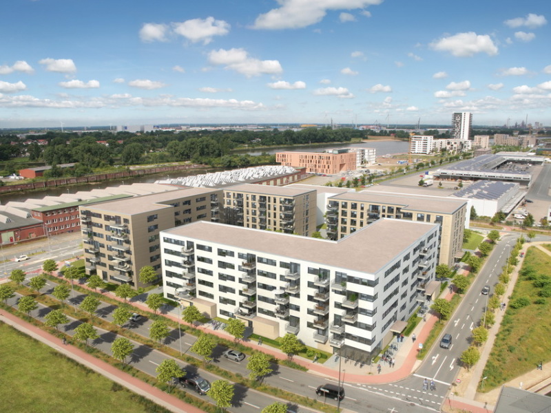 Visualisierung des Wohnkomplexes an der Marcuskaje Visualisierung des Wohnkomplexes an der Marcuskaje