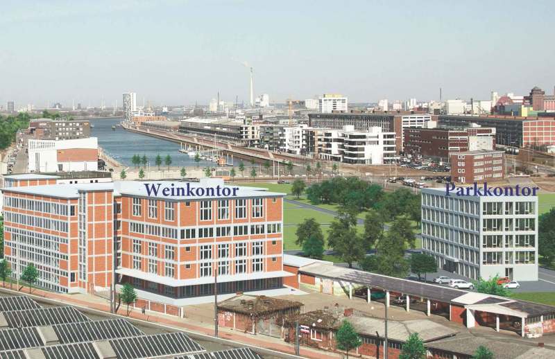 Visualisierung vom Parkkontor und Weinkontor Visualisierung vom Parkkontor und Weinkontor