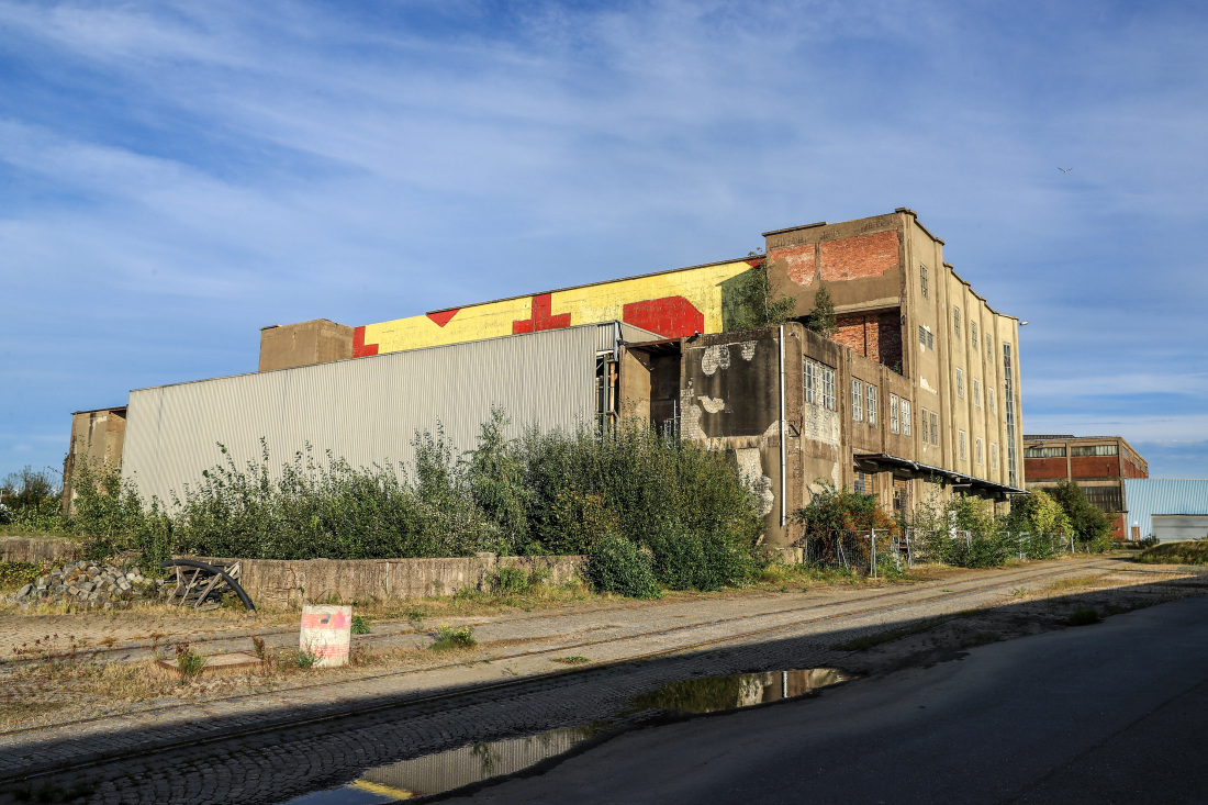 Blick auf das alte Kühlhaus