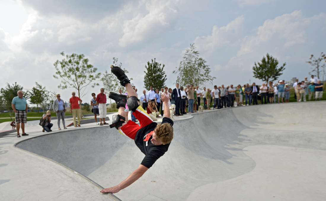 Überseepark in der Bremer Überseestadt 