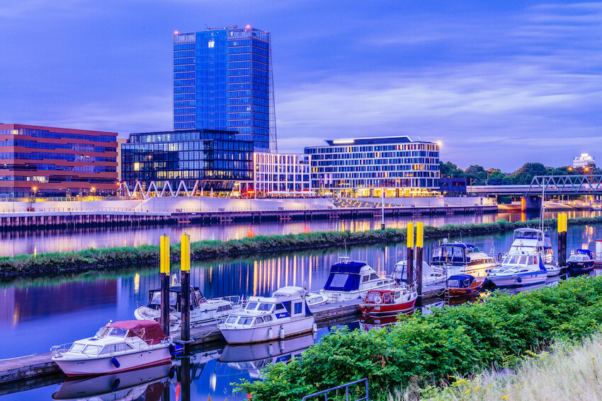 Das Weser-Quartier bei Nacht