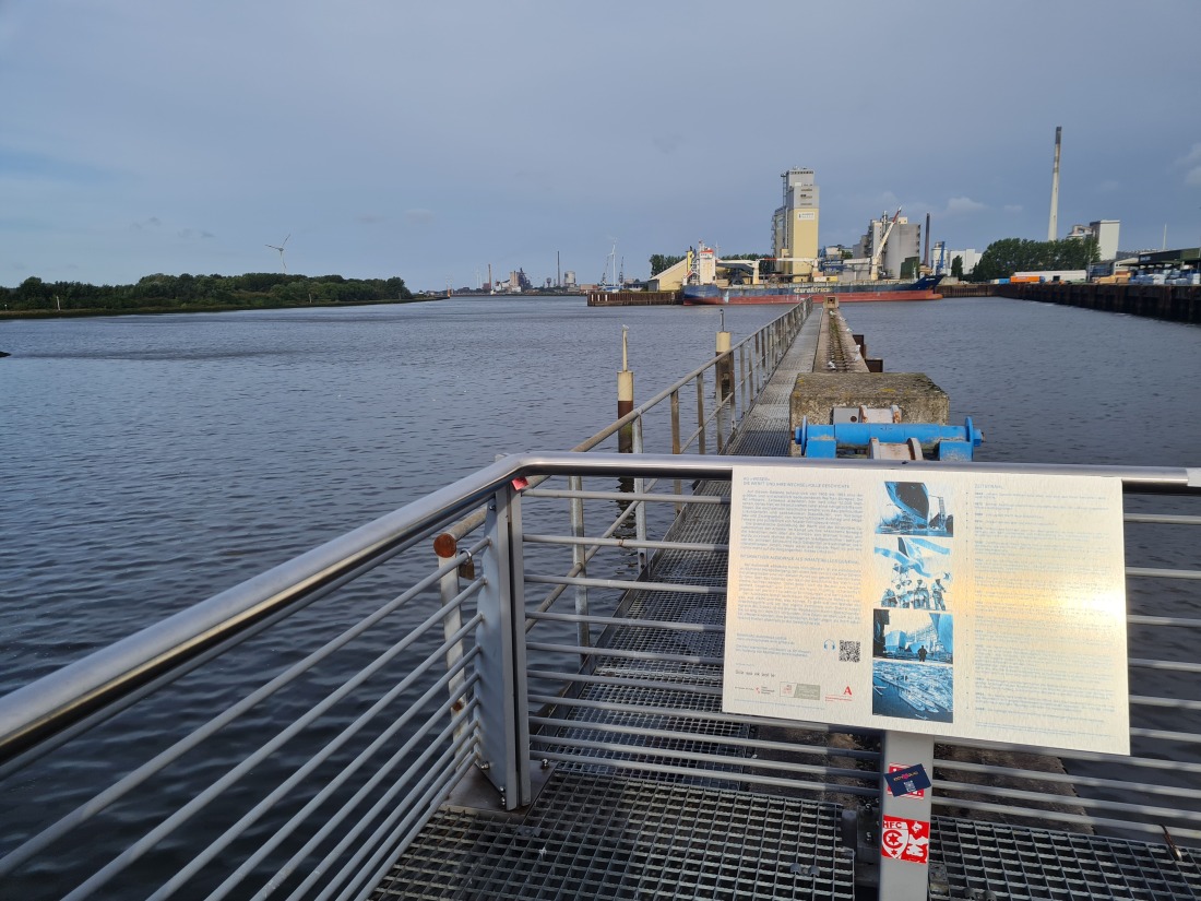 Der Startpunkt des immateriellen Denkmals "Shaking Hands With Ghosts" zur ehemaligen AG Weser.