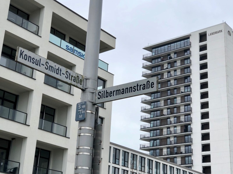 Straßenschild: Silbermannstraße Straßenschild: Silbermannstraße