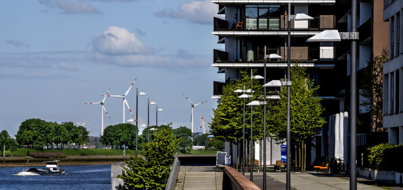 Die Überseestadt im Frühling Die Überseestadt im Frühling
