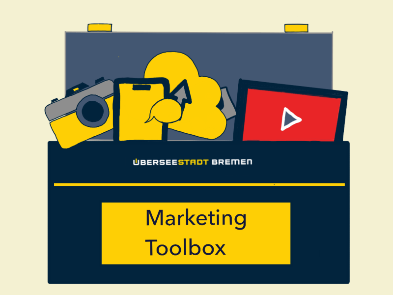Zeichnung Toolbox für Marketingservice