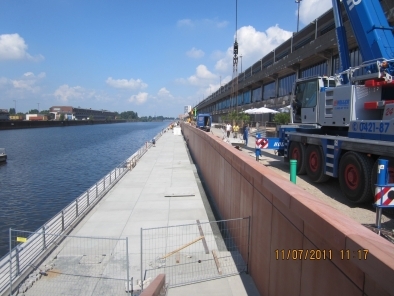 Ausbau der Promenade am Europahafen