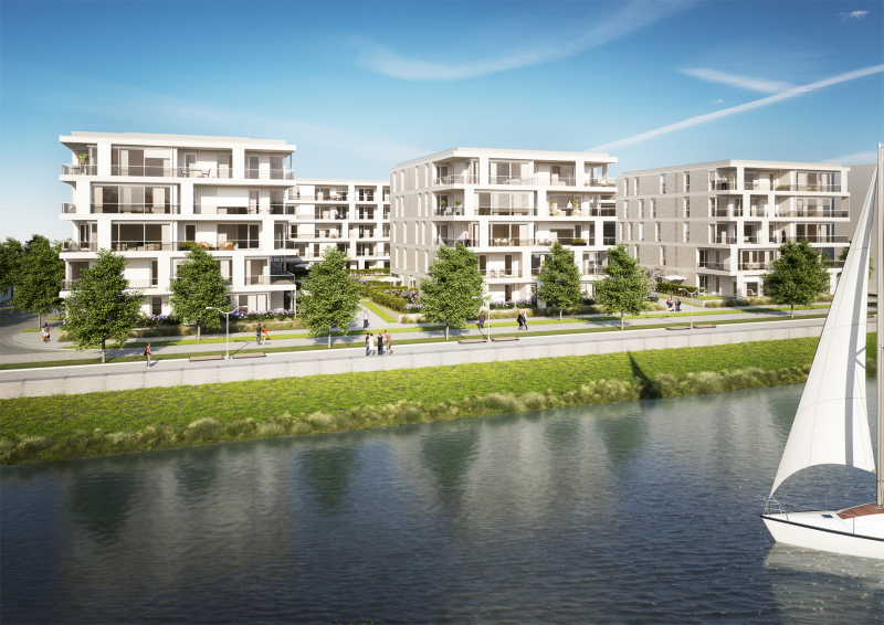 Projekt Weserhäuser - Blick auf die Häuser von der Weser aus Projekt Weserhäuser - Blick auf die Häuser von der Weser aus