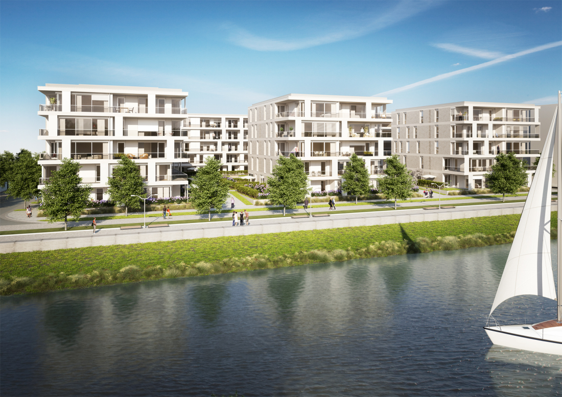 Projekt Weserhäuser - Blick auf die Häuser von der Weser aus Projekt Weserhäuser - Blick auf die Häuser von der Weser aus